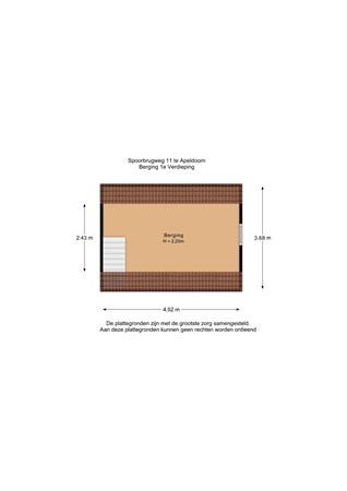 Floorplan - Spoorbrugweg 11, 7321 BL Apeldoorn